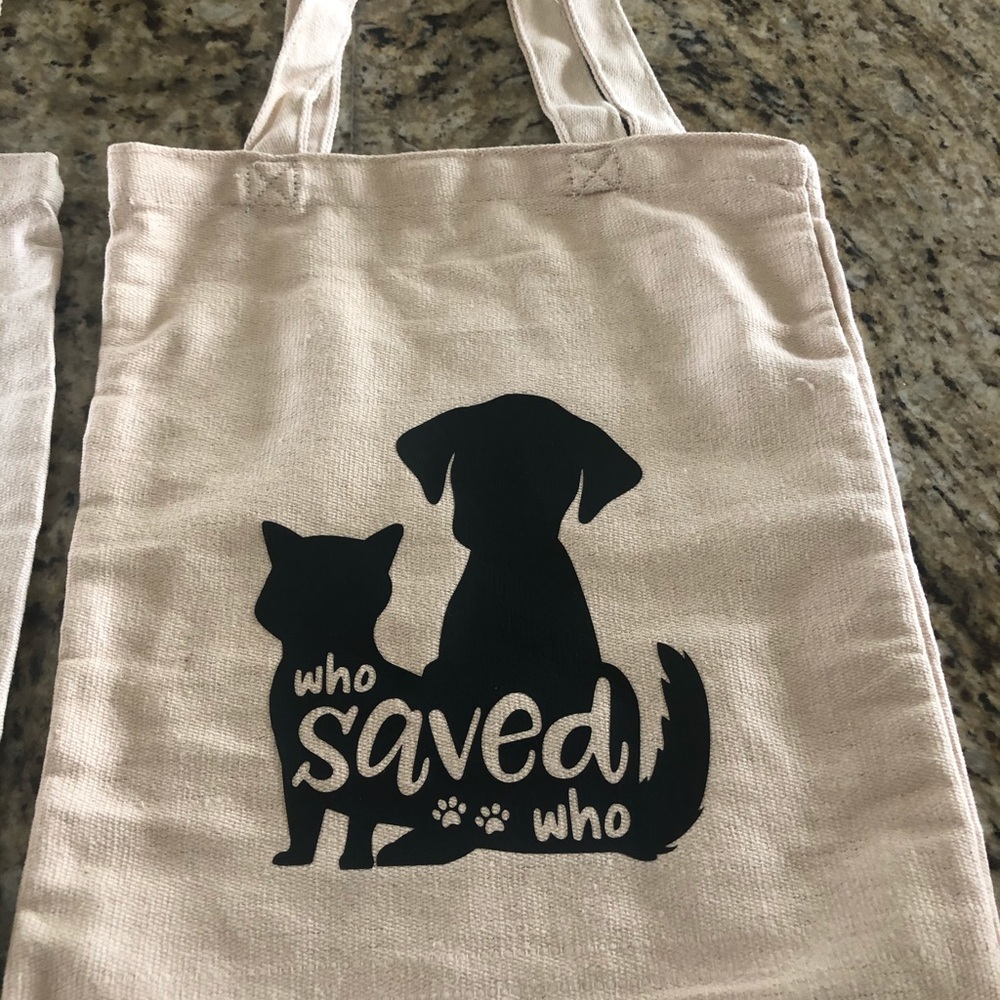 2 go green tote bags.
